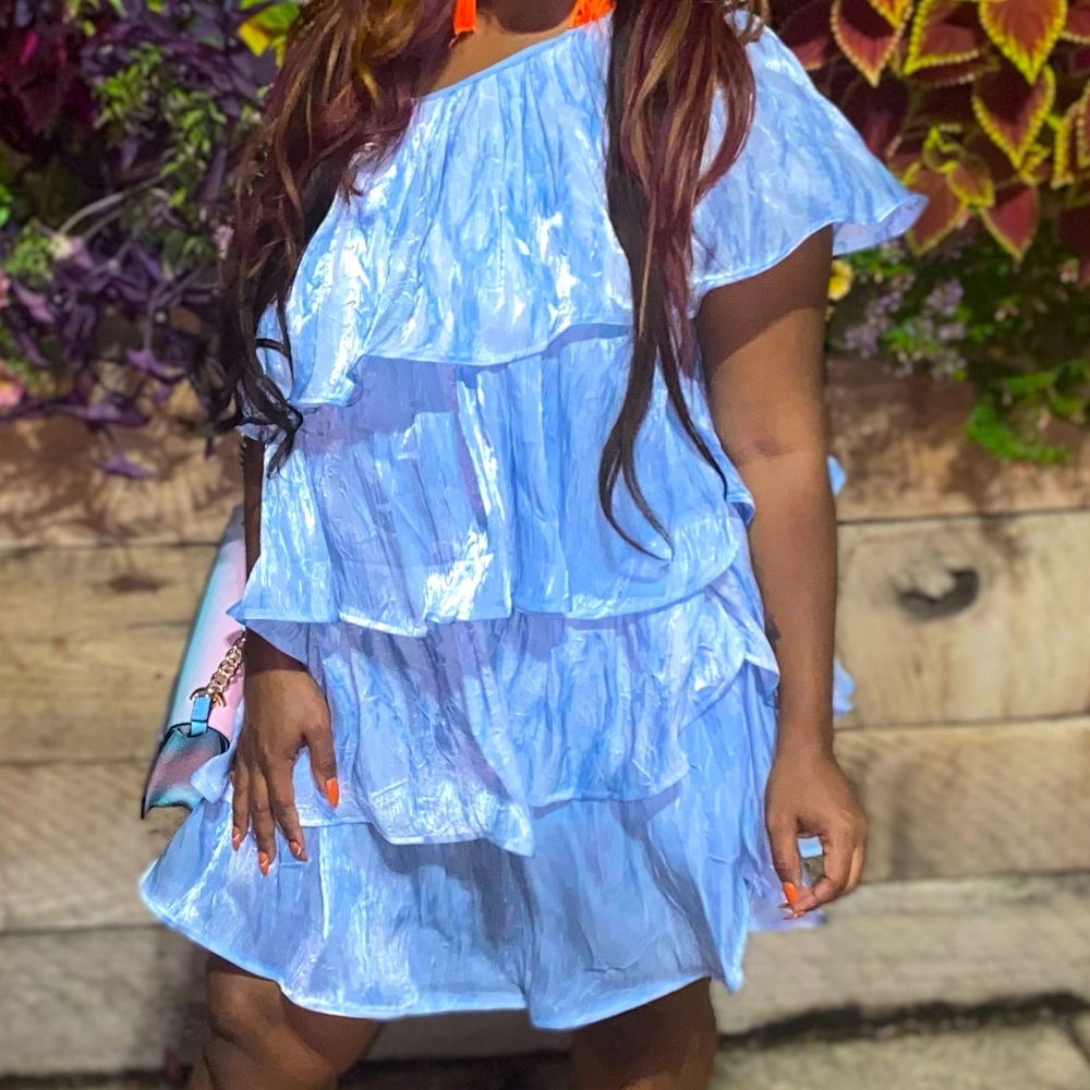 Light Blue Puffy Dress